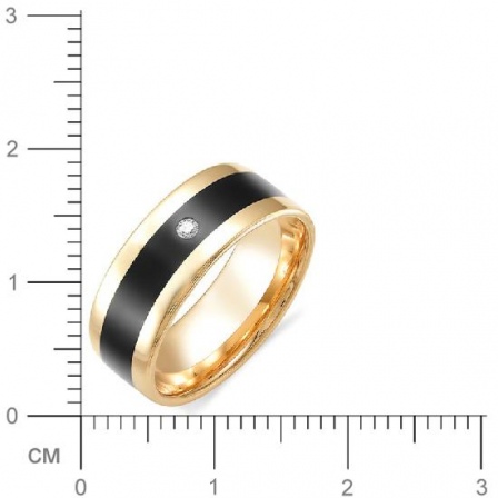 Кольцо с бриллиантом из красного золота (арт. 814817)