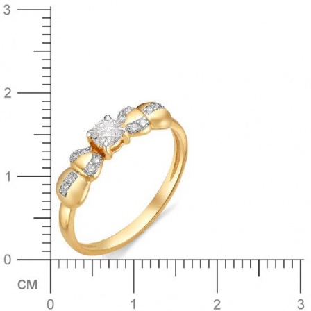 Кольцо с бриллиантами из красного золота (арт. 814869)