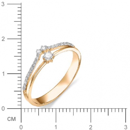 Кольцо с бриллиантом из красного золота (арт. 814909)