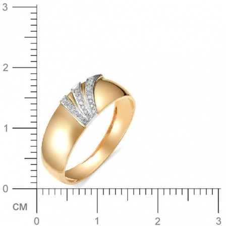 Кольцо с бриллиантами из красного золота (арт. 814974)