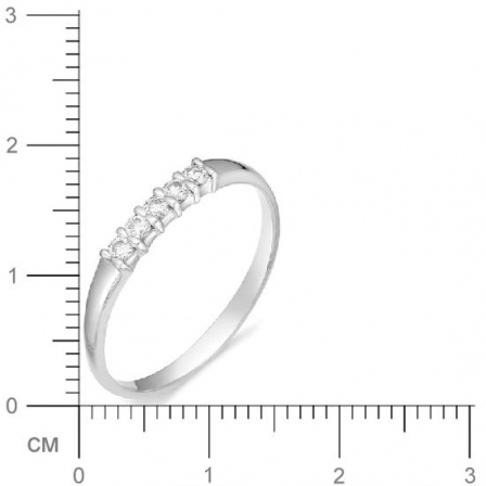 Кольцо с бриллиантами из белого золота (арт. 815058)