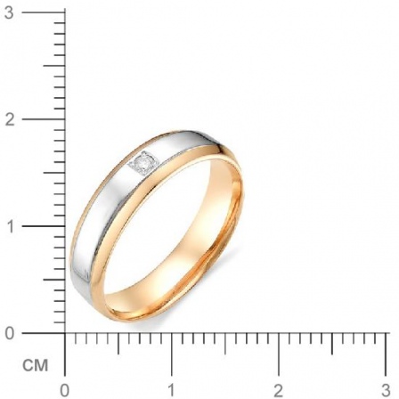 Кольцо с бриллиантом из красного золота (арт. 815064)