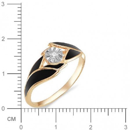 Кольцо с бриллиантом из красного золота 585 пробы (арт. 815249)
