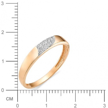 Кольцо с бриллиантами из красного золота (арт. 815259)