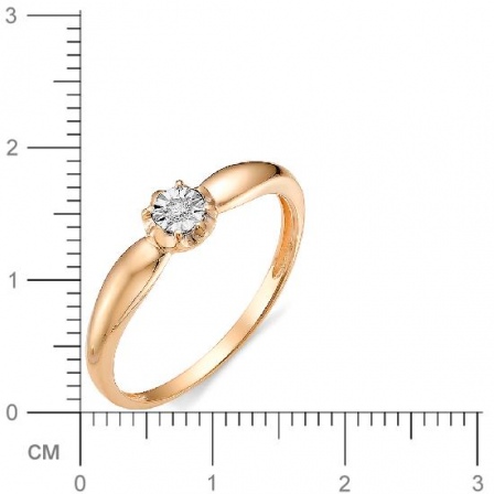 Кольцо с бриллиантом из красного золота (арт. 815299)