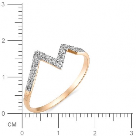 Кольцо с бриллиантами из красного золота (арт. 815396)