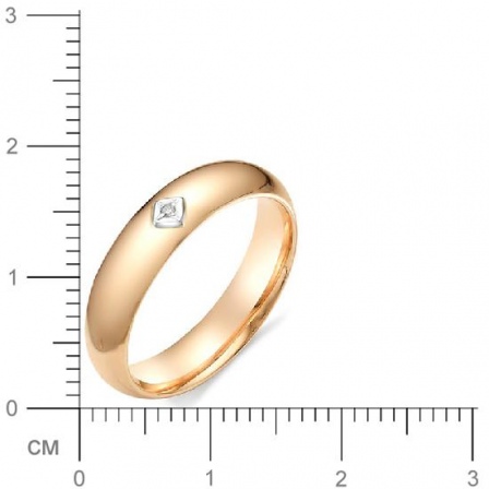 Кольцо с бриллиантом из красного золота (арт. 815405)