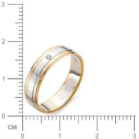 Кольцо с бриллиантом из красного золота 585 пробы (арт. 815588)