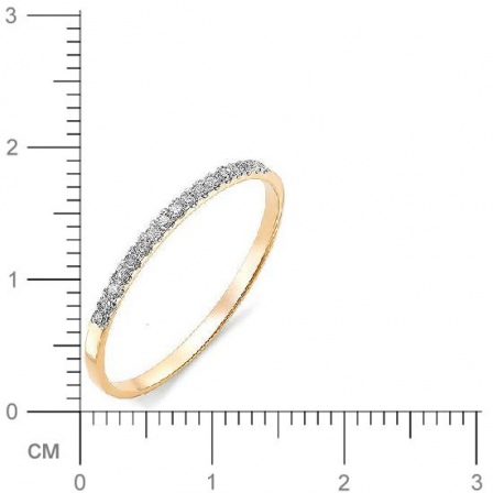 Кольцо с бриллиантами из красного золота 585 пробы (арт. 815654)