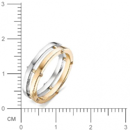 Кольцо с бриллиантами из красного золота (арт. 815717)