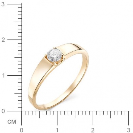 Кольцо с бриллиантом из красного золота 585 пробы (арт. 815757)