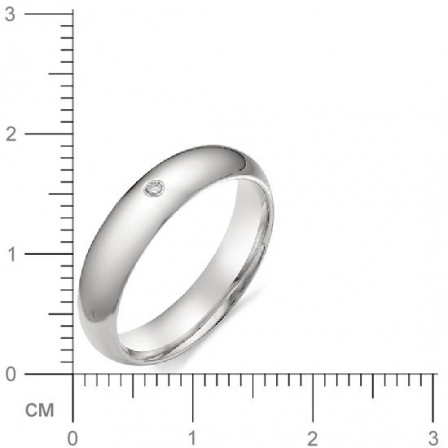 Кольцо с бриллиантом из белого золота 585 пробы (арт. 815826)