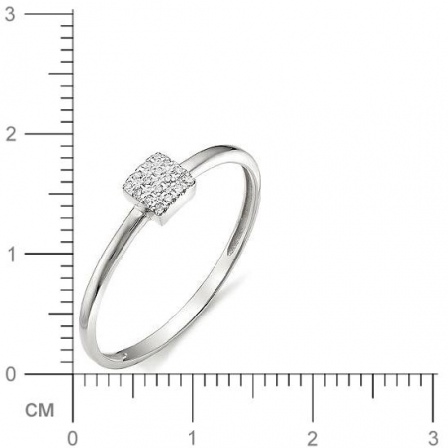 Кольцо с бриллиантами из белого золота 585 пробы (арт. 815827)