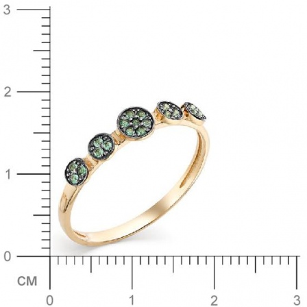 Кольцо с изумрудами из красного золота 585 пробы (арт. 815873)