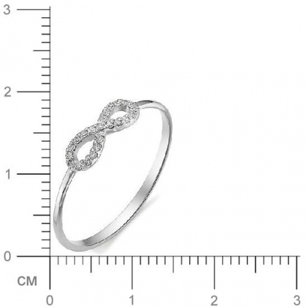 Кольцо Бесконечность с бриллиантами из белого золота (арт. 815908)