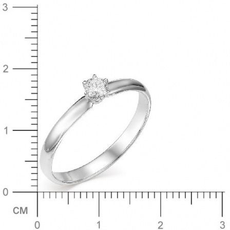 Кольцо с бриллиантом из белого золота (арт. 815918)