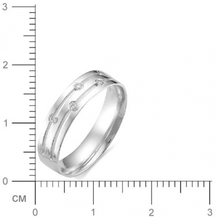 Кольцо с бриллиантами из белого золота (арт. 815949)
