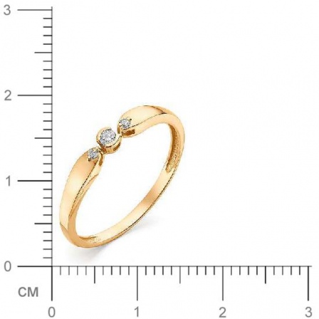 Кольцо с бриллиантом из красного золота (арт. 815958)