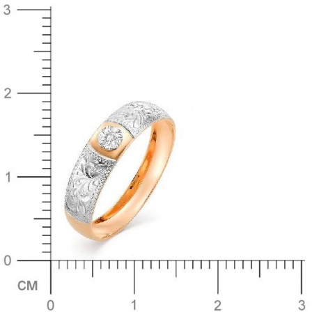 Кольцо с 1 бриллиантом из красного золота (арт. 816011)