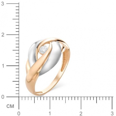 Кольцо с 1 бриллиантом из красного золота (арт. 816131)