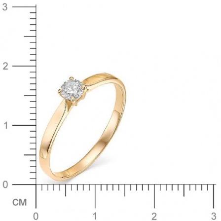 Кольцо с 1 бриллиантом из красного золота (арт. 816223)