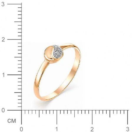 Кольцо с 7 бриллиантами из красного золота (арт. 816225)