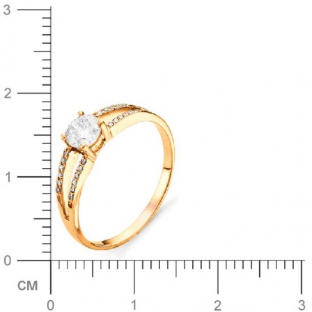 Кольцо с 25 бриллиантами из красного золота (арт. 816338)