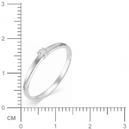 Кольцо с 1 бриллиантом из белого золота (арт. 816469)