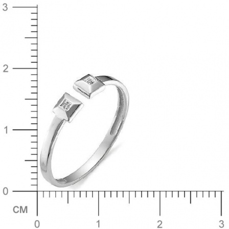 Кольцо с бриллиантами из белого золота (арт. 816496)
