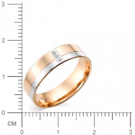 Кольцо с бриллиантами из красного золота (арт. 816638)
