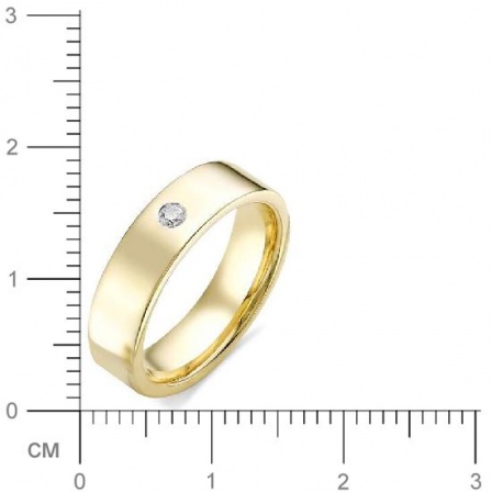 Кольцо с бриллиантом из желтого золота (арт. 816659)