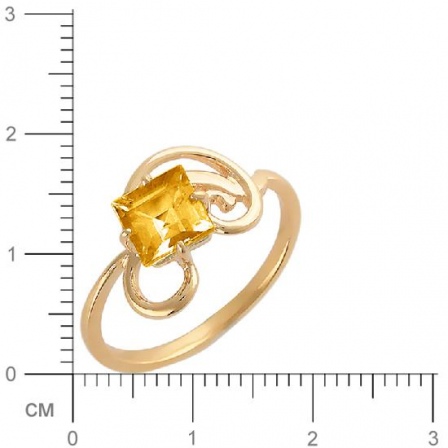 Кольцо с цитрином из красного золота (арт. 820159)