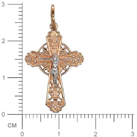 Крестик из красного золота (арт. 820416)