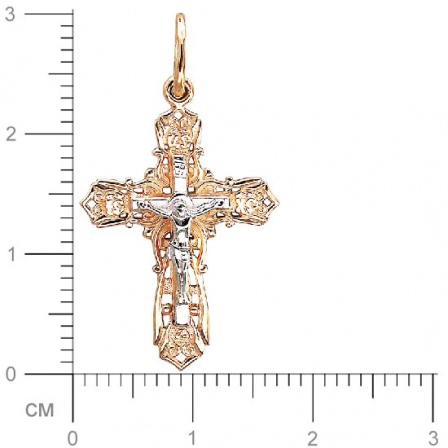 Крестик из красного золота (арт. 820419)