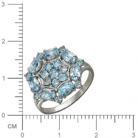 Кольцо с топазами из серебра (арт. 820593)