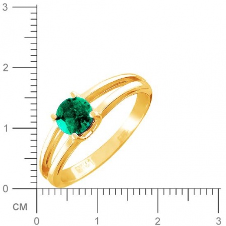 Кольцо с изумрудом из красного золота (арт. 821094)