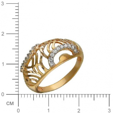 Кольцо с фианитами из серебра (арт. 821110)