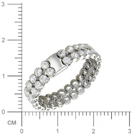 Кольцо с кристаллом swarovski из серебра (арт. 821724)