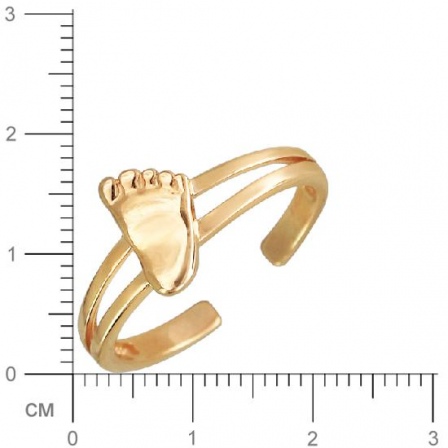Кольцо Пяточка из красного золота (арт. 823030)