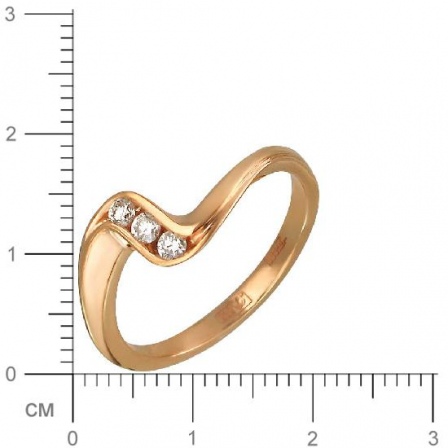 Кольцо с бриллиантами из комбинированного золота (арт. 823291)