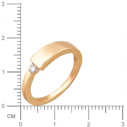 Кольцо с бриллиантом из комбинированного золота (арт. 823301)
