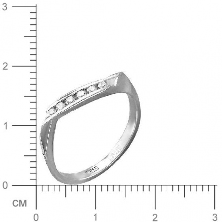 Кольцо с бриллиантами из комбинированного золота (арт. 823308)