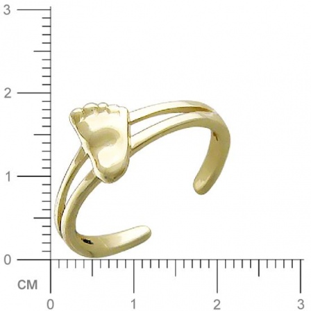 Кольцо Пяточка из желтого золота (арт. 823479)