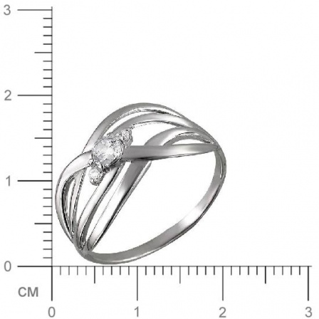 Кольцо с фианитами из серебра (арт. 824578)