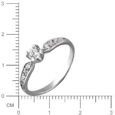 Кольцо с фианитами из серебра (арт. 824583)