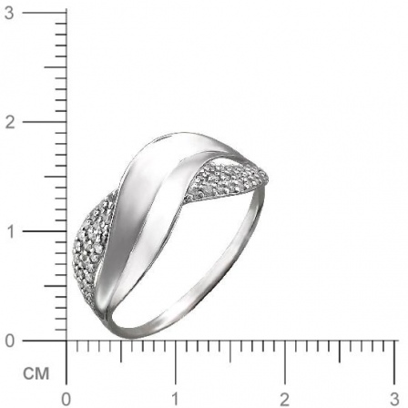 Кольцо с фианитами из серебра (арт. 824592)