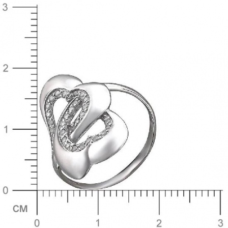 Кольцо с фианитами из серебра (арт. 824596)