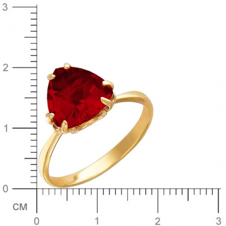 Кольцо с гранатом из красного золота (арт. 825126)
