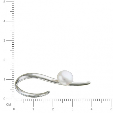 Кольцо с жемчугом из серебра (арт. 825263)