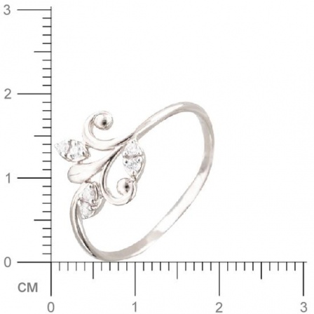 Кольцо с фианитами из красного золота (арт. 825430)